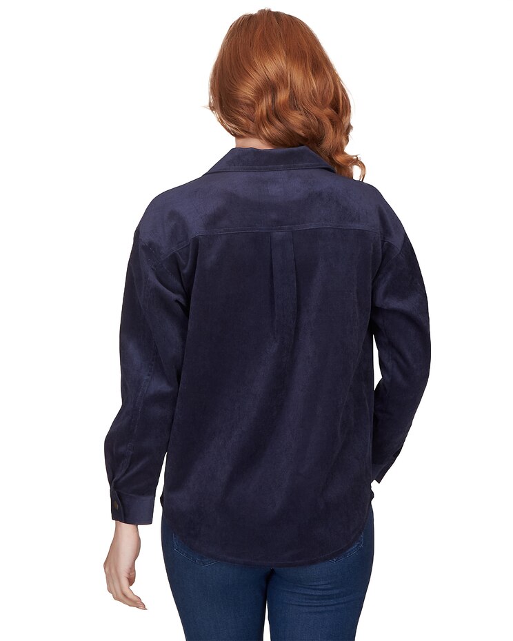 Ruby Rd® Button Up Solid Pincord Jacket image number 2