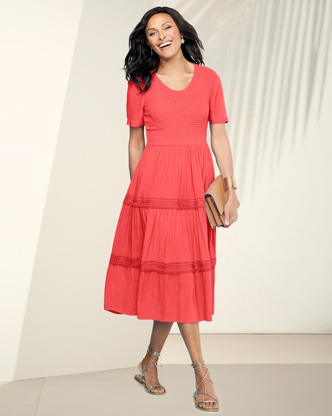 Malibu Gauze Tiered Dress
