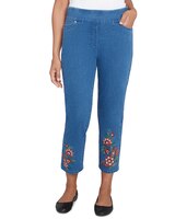 Alfred Dunner® Harvest Moon Floral Embroidered Ankle Pant thumbnail number 1