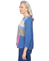 Alfred Dunner® Chelsea Market Colorblock Crew Neck Sweatshirt thumbnail number 4