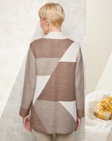 Alfred Dunner Blocked Sweater Cardigan thumbnail number 2