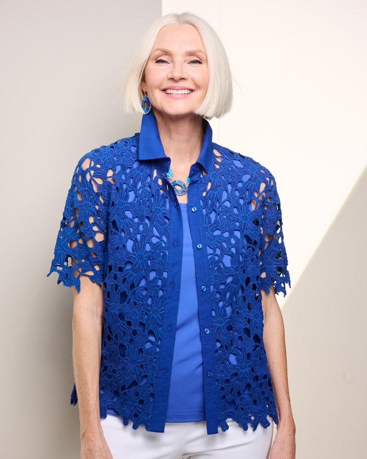 Lisbon Lace Button Front Shirt image number 1