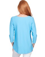 Ruby Rd® Patio Party Knit Cable Stripe Top thumbnail number 2