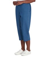 Alfred Dunner® Classic Fit Denim Capri Pant with Pockets thumbnail number 5