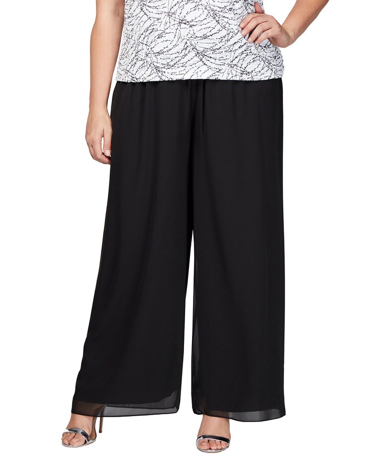 Straight Leg Chiffon Pant image number 3