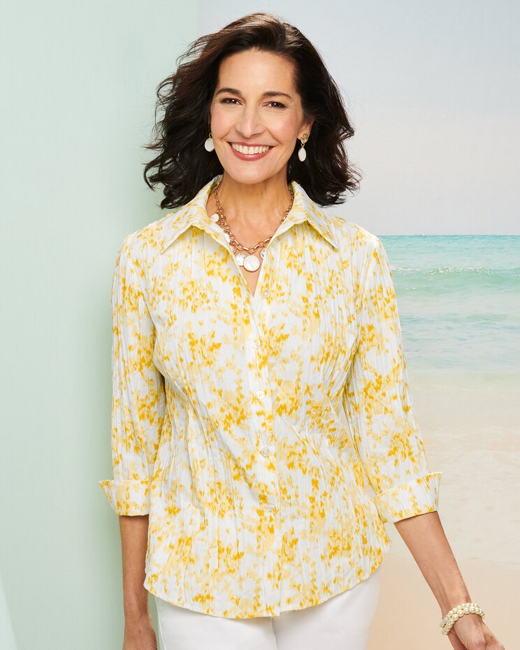 Sunshine Crinkle Burnout Shirt image number 1