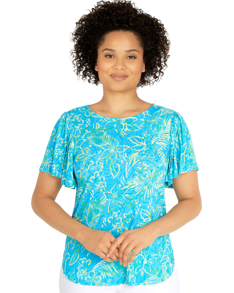 Ruby Rd® Tropical Tie-Dye Print Top