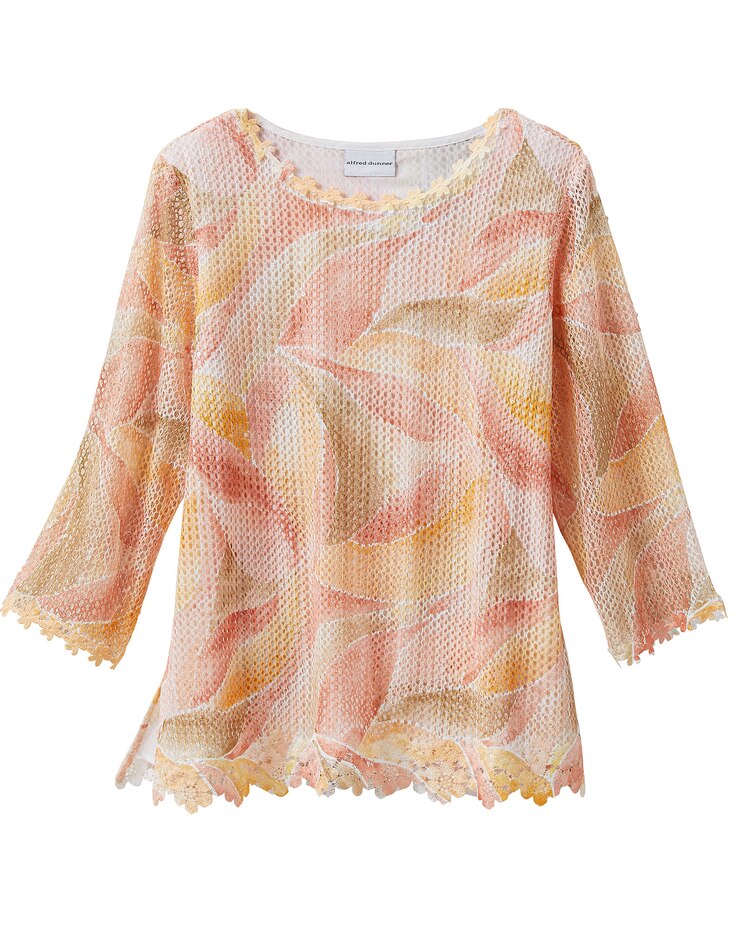Alfred Dunner Stained Glass Mesh Top image number 1