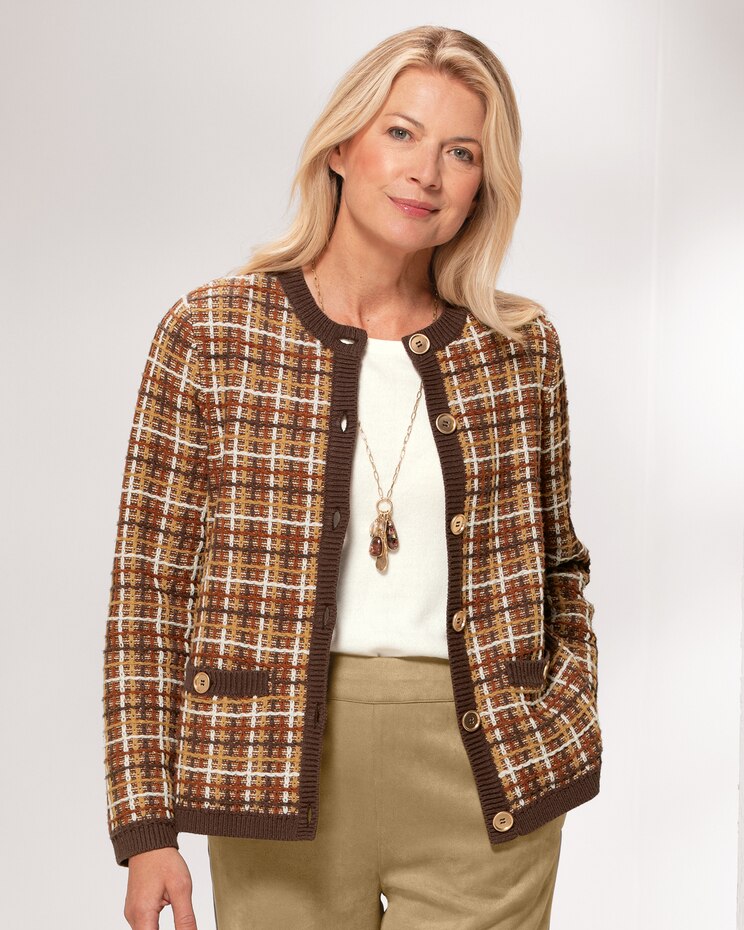 Tweed Cardigan Sweater image number 1