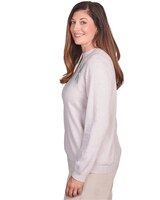 Alfred Dunner® St.Moritz Hummingbird Pointelle Yoke Mock Neck Sweater thumbnail number 4