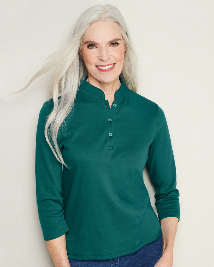 Essential Henley 3/4 Sleeve Tee image number 1