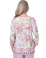 Alfred Dunner® Garden Party Paisley Floral Border Top thumbnail number 2