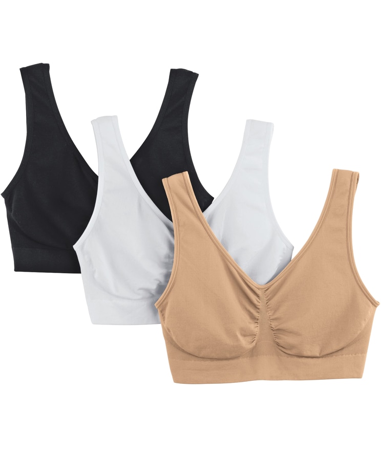 3-Pack Seamless Bras image number 1