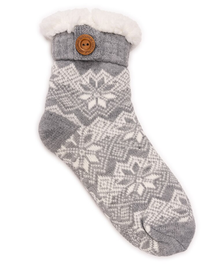 MUK LUKS® Women's Fold Over Button Tab Cabin Sock Socks image number 1