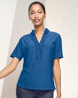 Stretch Eyelet Tee thumbnail number 1
