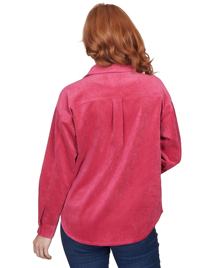 Ruby Rd® Button Up Solid Pincord Jacket image number 5