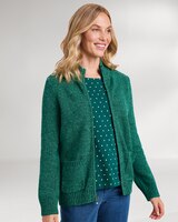 Bayside Cotton Zip-Front Cardigan thumbnail number 1