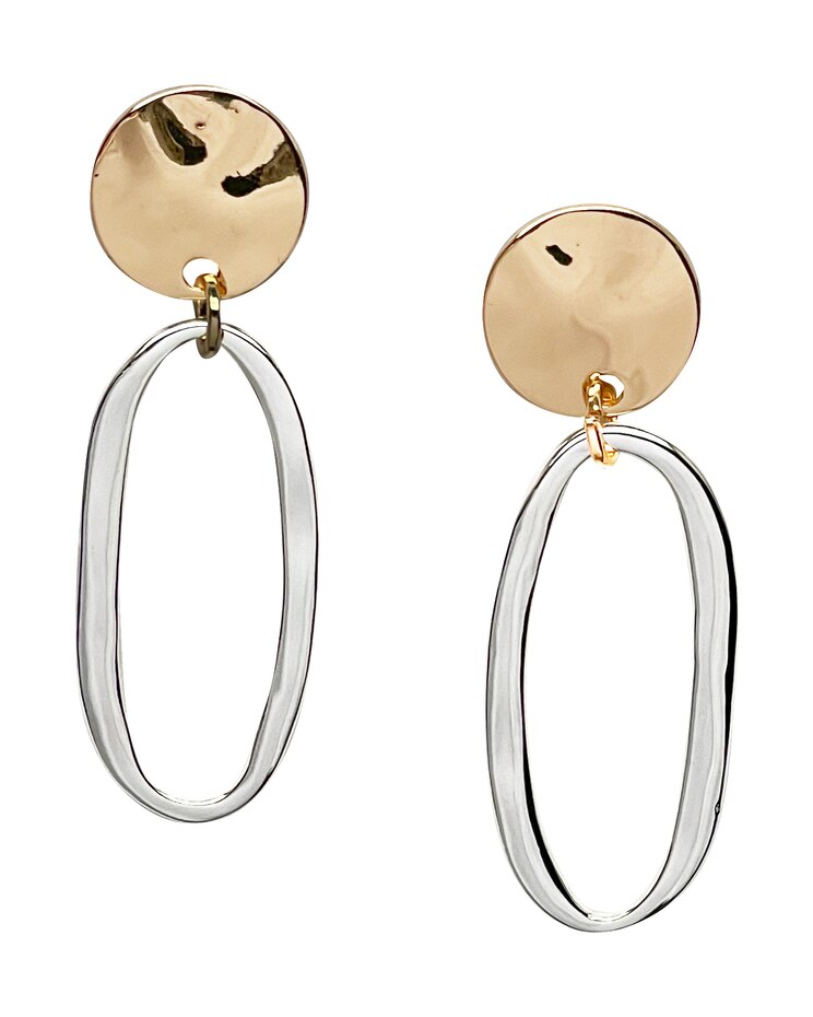 Mixed Metal Links Earrings image number 1