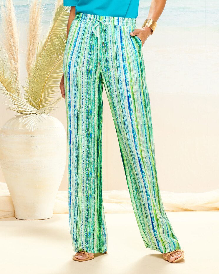 Crinkle Stripe Pants image number 1
