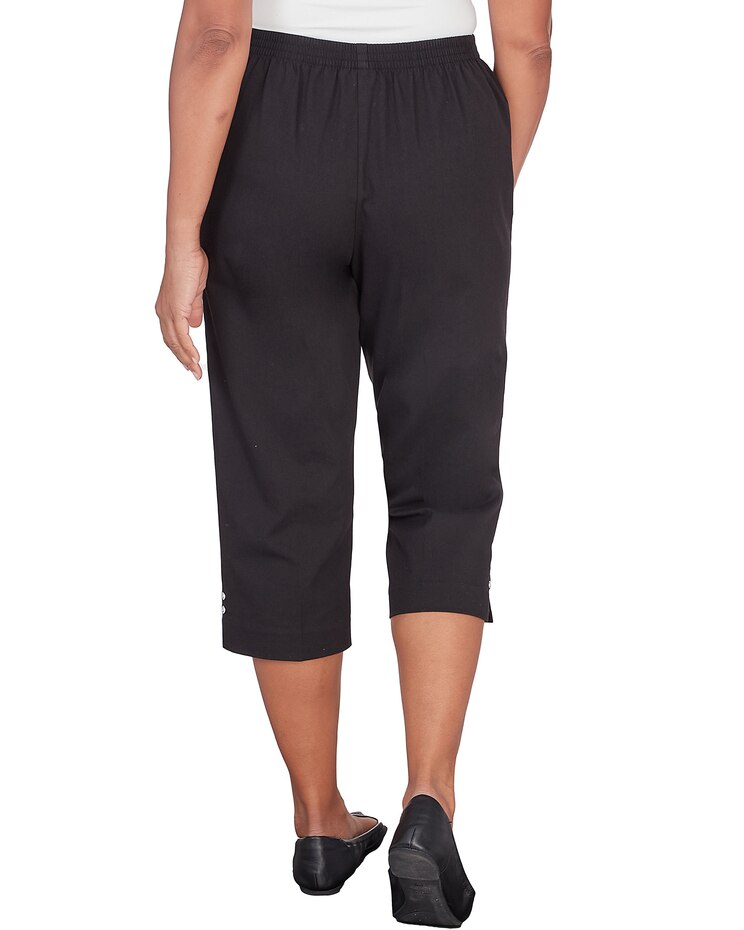 Alfred Dunner® Pull On Button Hem Twill Capri Pant image number 2