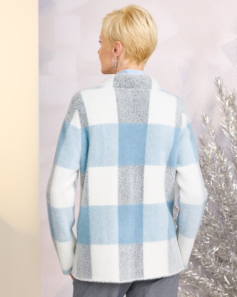 Winter Plaid Sweater Jacket