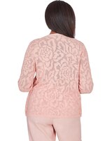 Alfred Dunner® English Garden Flower Stitch Two In One Top with Necklace thumbnail number 2