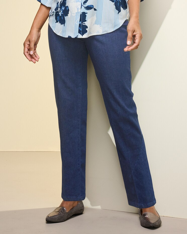 CL Super Stretch Denim Pant by Alfred Dunner image number 1