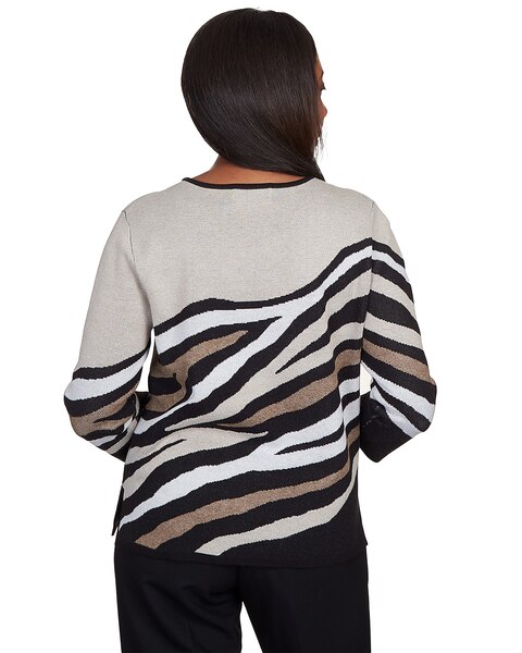 Alfred Dunner® Classics Animal Jacquard Beaded Top