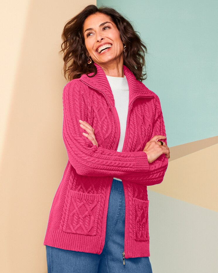 Cable Sweater Jacket image number 1