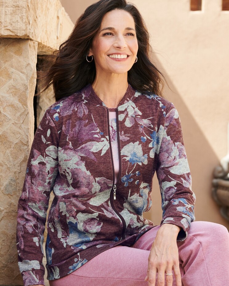 Artful Lifestyle Floral Jacket by D&D Lifestyle™ image number 2