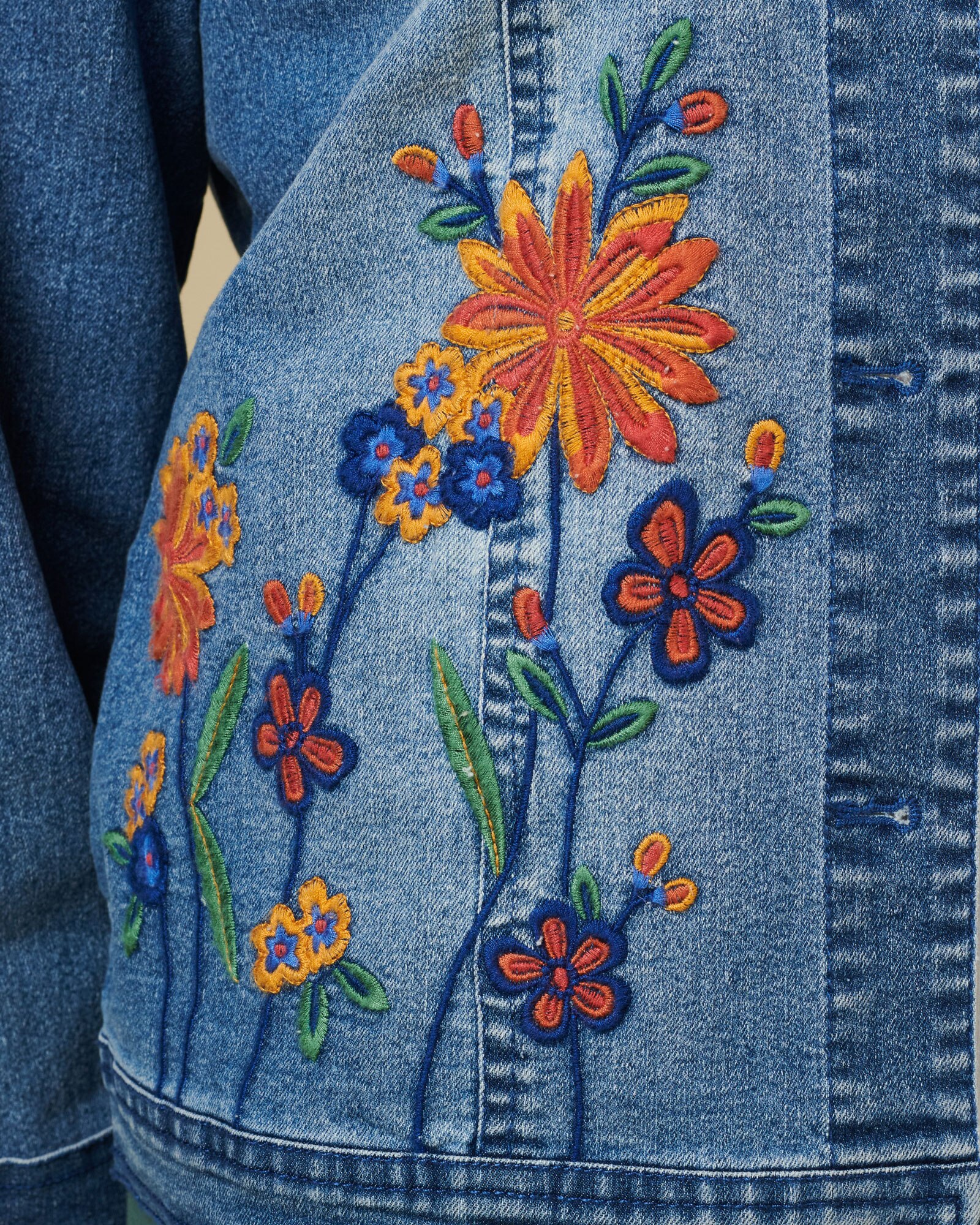 Alfred Dunner Floral Embroidered Jacket image number 1